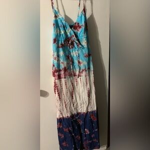 Boutique Maxi SUNDRESS. 100% Cotton. Size large. No slits. Breezy! Made in India
